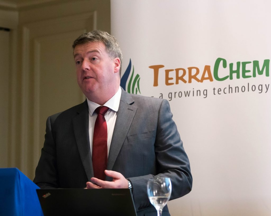 Gary Beirne, TerraChem Director, speaks at the conference. TerraChem - Killashee Hotel - October 20th 2016. Photo: Paul Jones/www.meathphotos.com