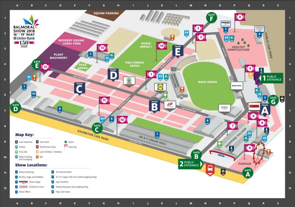 Balmoral Show 2018 site map