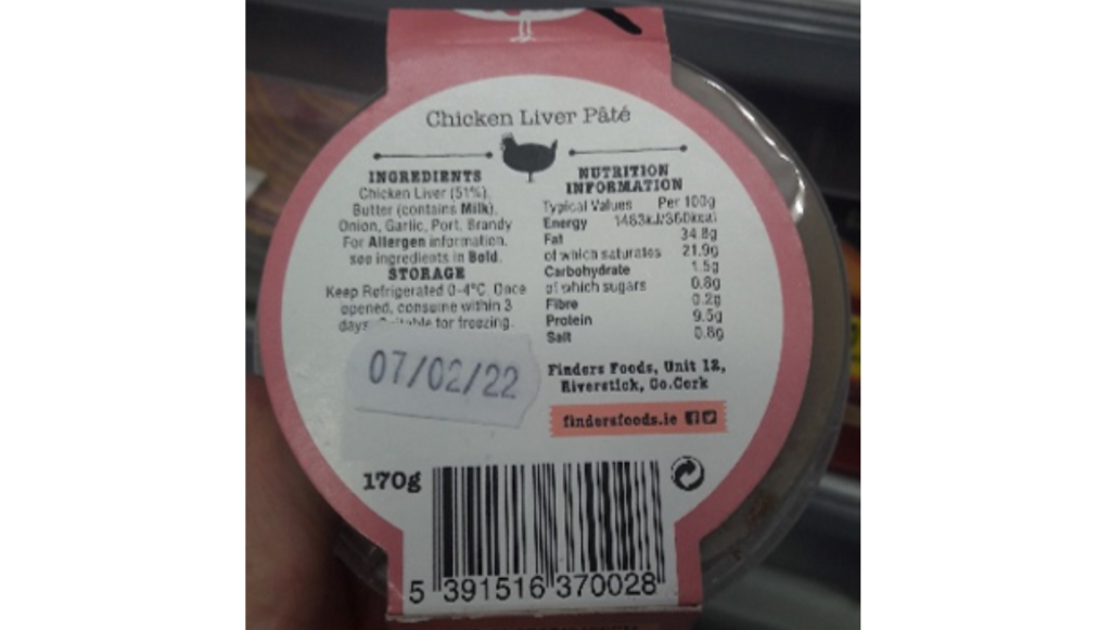 Chickenliver paté recall due to wrong useby date Agriland.ie