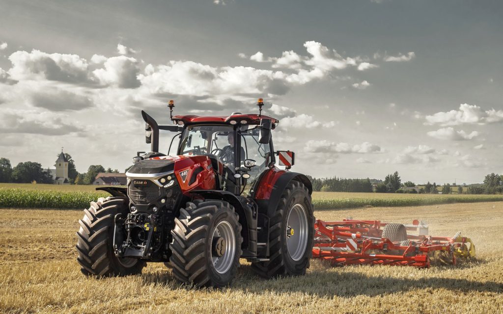 Tractor in field