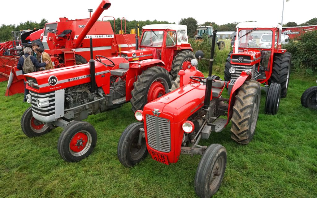 Red tractors vintage classic Massey 