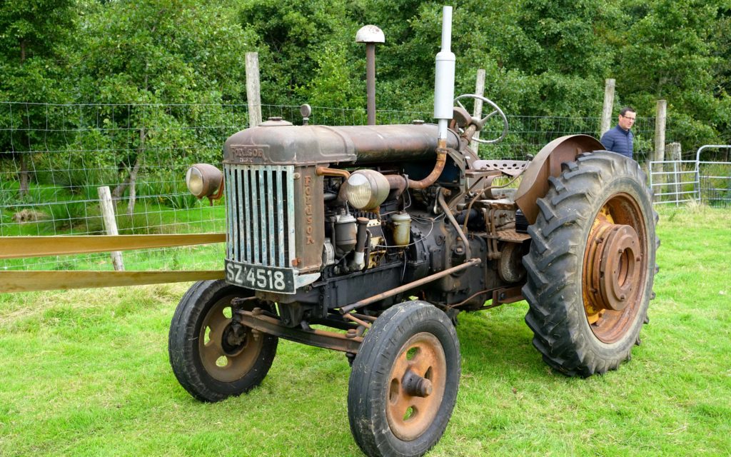 Vintage Ford tractor at the Threshing Cancer event