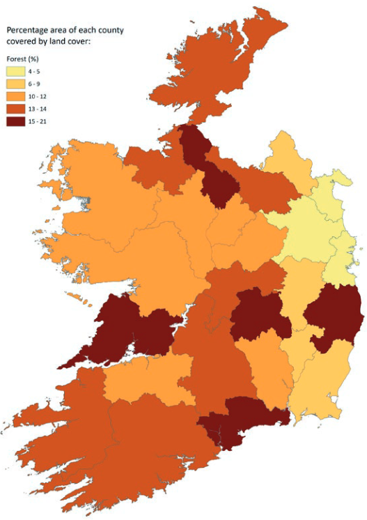 Low potential for landuse change on Irish peatlands and forests