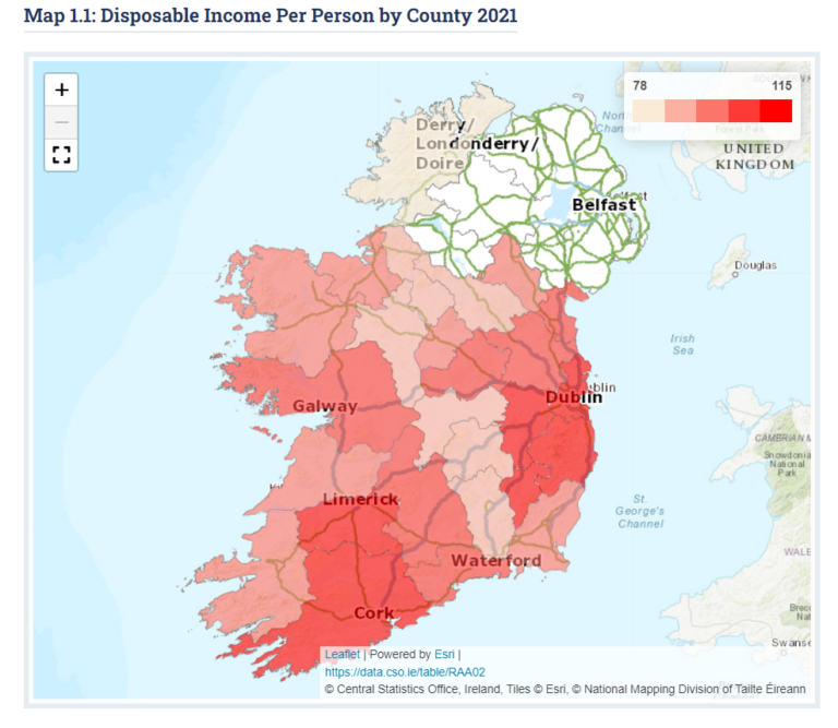 CSO Disposable below average in most rural counties Agriland.ie