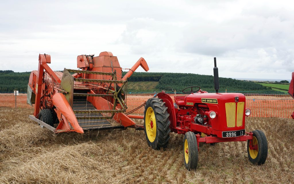 Classic tractor and combine