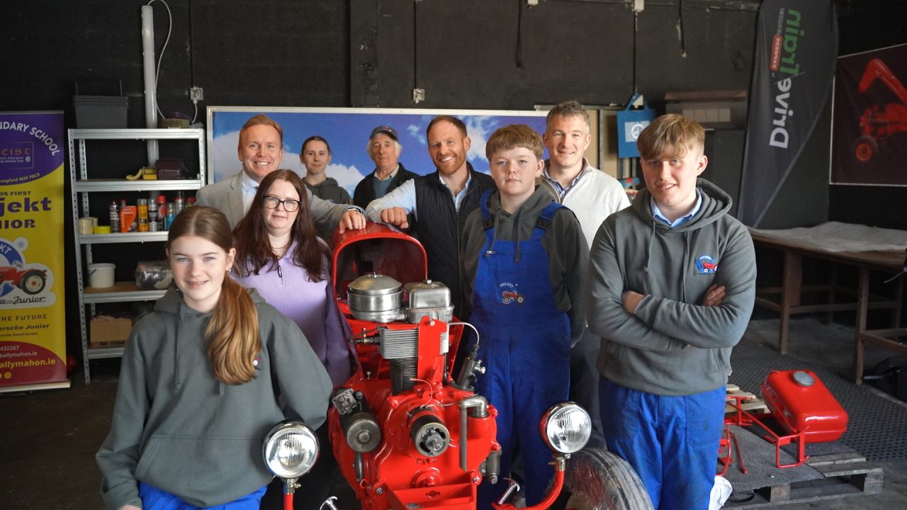 Watch: TY students restore vintage Porsche tractor for charity raffle