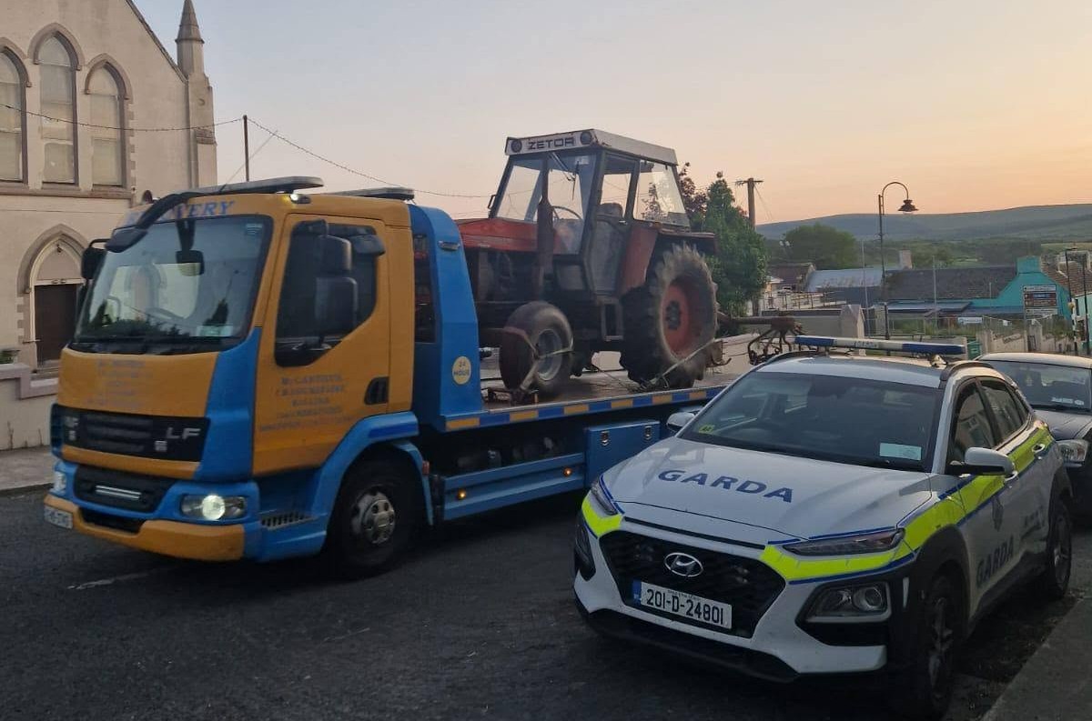 Tractor driver with no licence or insurance arrested in Mayo